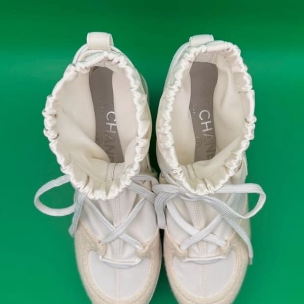 샤넬 CHANEL G35284 가죽 울 플랫폼 부츠 정품