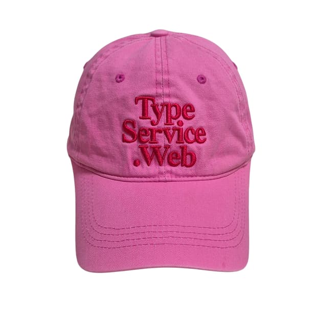 타입서비스 핑크 볼캡 모자