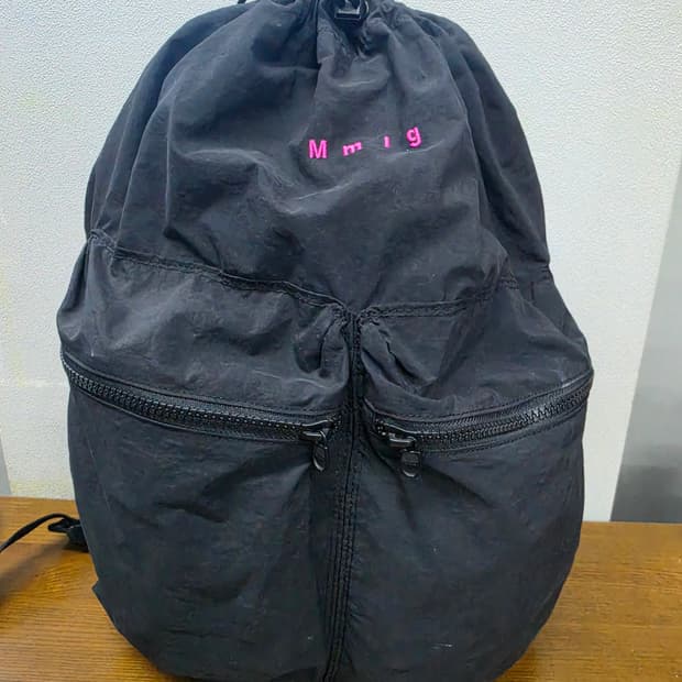 MMLG 블랙 드로우스트링 백팩