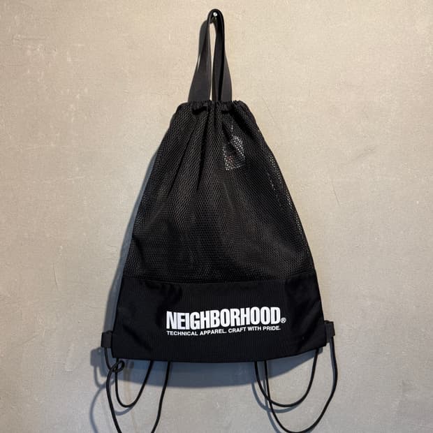 네이버후드 메쉬 드로우스트링 토트백