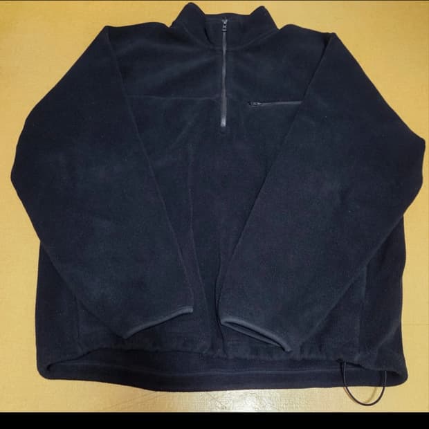 유니클로  플리스 하프집업 XL 블랙