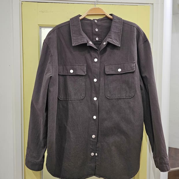 Japan 워시드 딥그레이 아우터 겸 셔츠