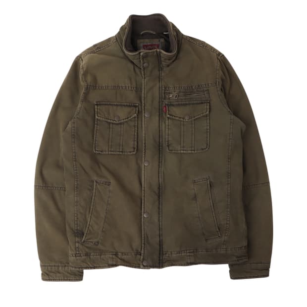 리바이스 카키 워시드 점퍼 자켓