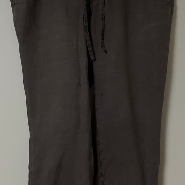 (XL)무인양품 무지 린넨 팬츠 카키 - 15,000