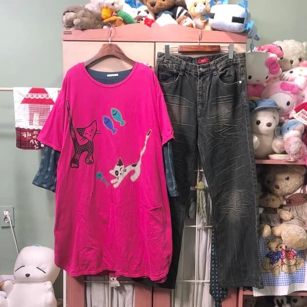카모메산장 고양이 하구미 코디세트