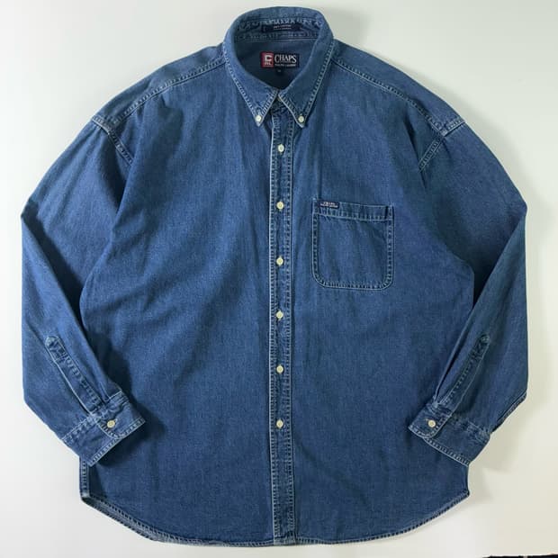 Chaps  챕스 90,s 랄프로렌 데님 셔츠 