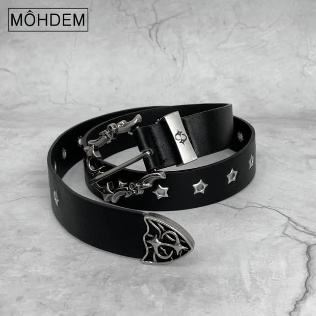 [Uinsex] Y2K 별 아일렛 가죽벨트