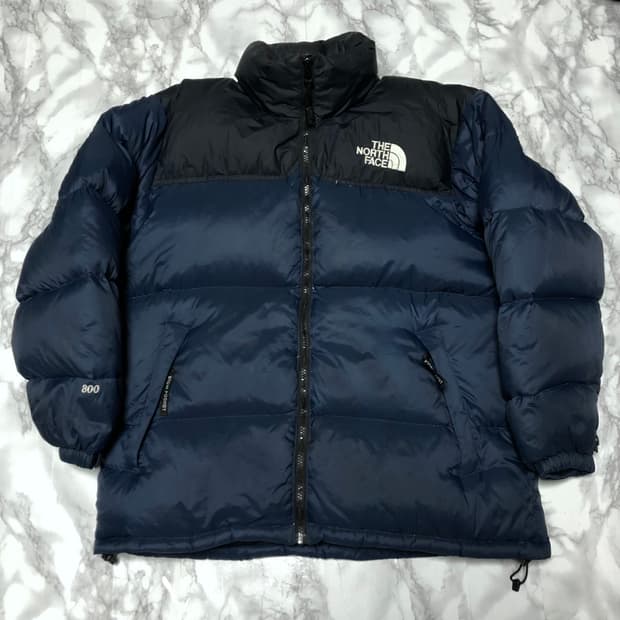 노스페이스 눕시 패딩 800 구스다운 네이비