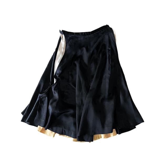 TOGA layered satin flared skirt