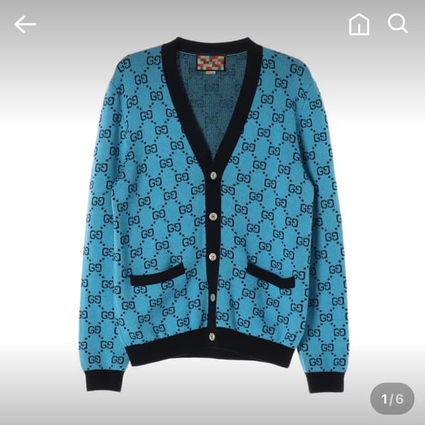 구찌 정품 멀티 로고 가디건 XL