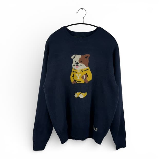 S) 예일 라이크 댄 라운드 니트 네이비