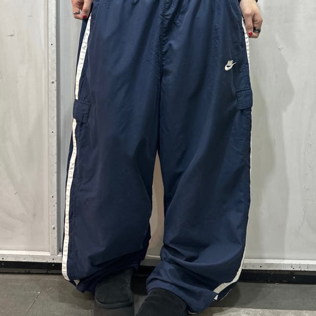 90s NIKE  네이비 &아이보리 트랙 팬츠 
