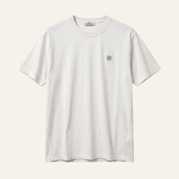스톤아일랜드 로고 패치 반팔 화이트 (3XL)