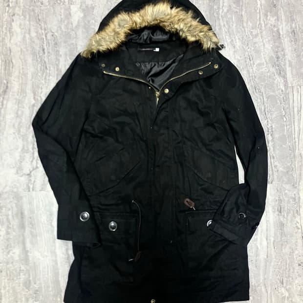 일본빈티지 Lenly 올드스쿨아메카지 혁오풍 울프죠라쿤 사파리야상자켓