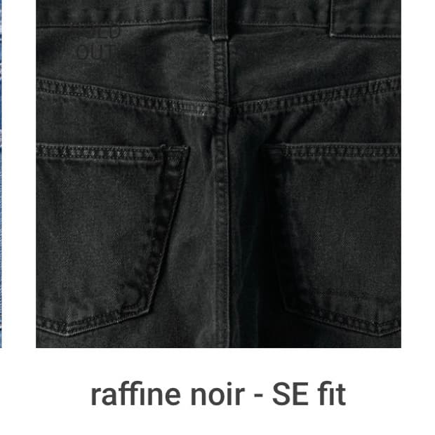 28) raffine noir - SE fit