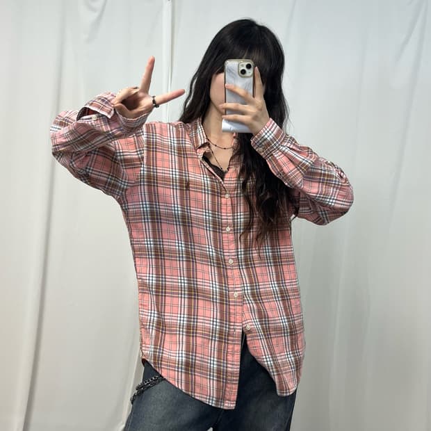 Polo pink check shirt