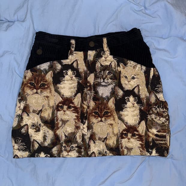 스컬프터 퍼리프렌즈 고양이 치마 y2k m사이즈