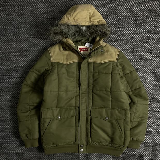리바이스 USA 아메카지 울프죠 퀼팅 자켓o 3168