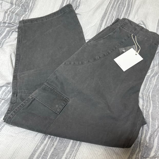 ⚡️미출시 (0, 새상품) 노운 26SS 워시드 카고 팬츠 차콜