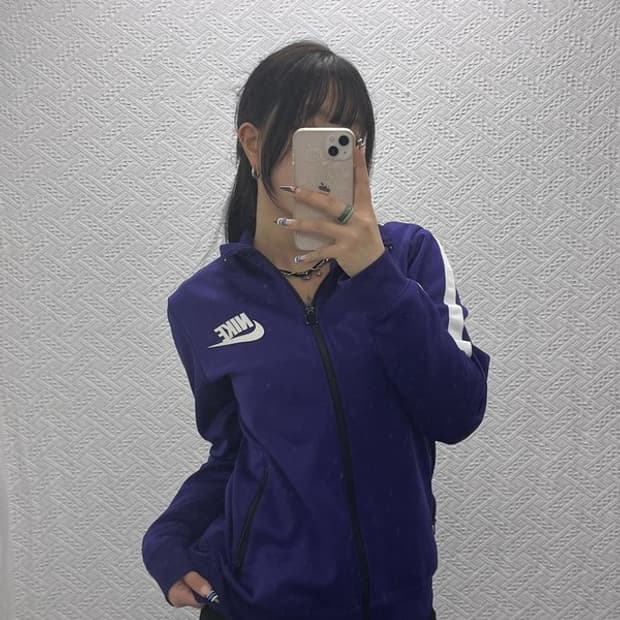 나이키 레트로 Y2K 딥퍼플 져지 집업 100 C07784