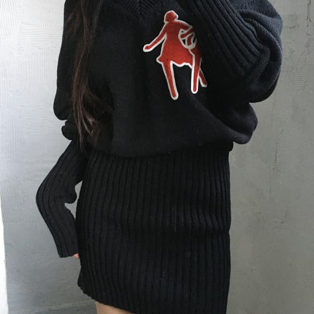 Stefan Cooke 스텐판쿡 댄싱레이디 턴업 니트