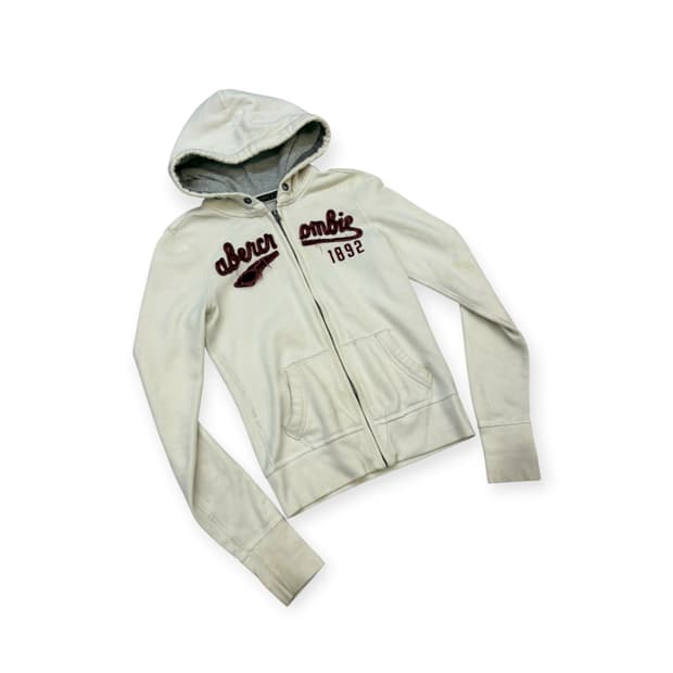 아베크롬비 크림 후드집업 