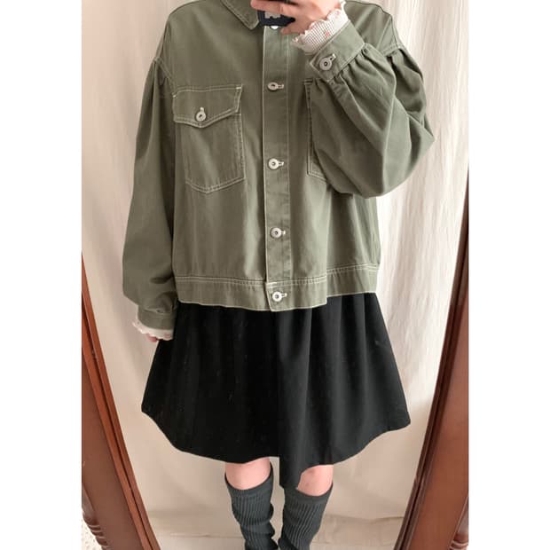 olive des olive 카키 벌룬 자켓