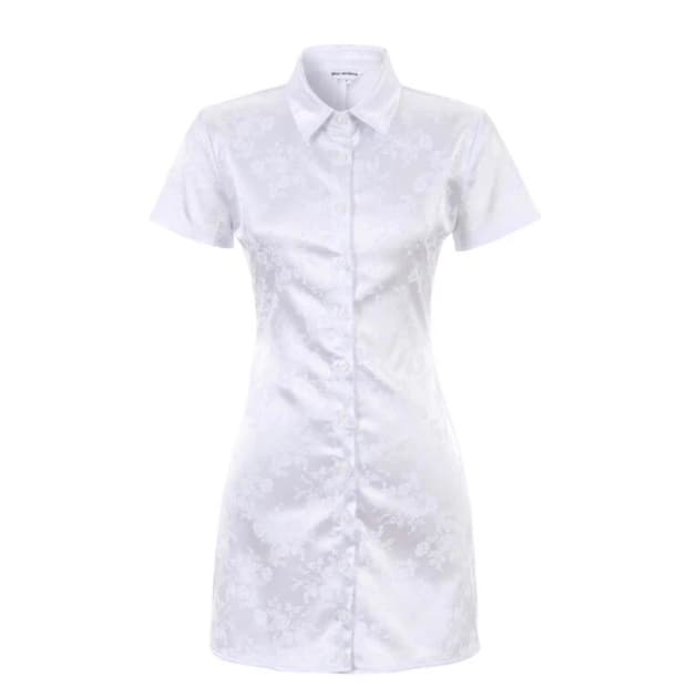 Wsc 아카이브 자카드 셔츠 원피스