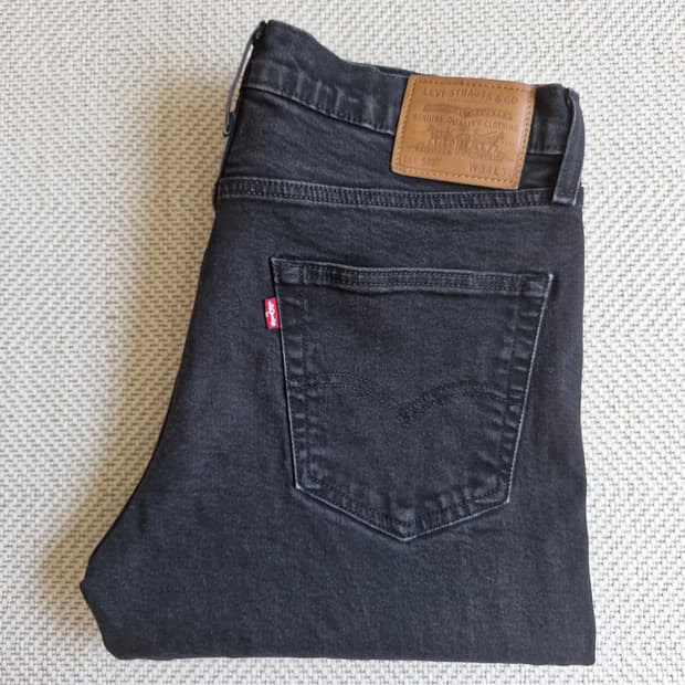 리바이스 프리미엄 502 빅 E 블랙진 W34