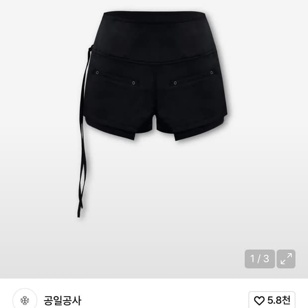 공일공사 아일렛 숏팬츠 블랙 0104 2사이즈