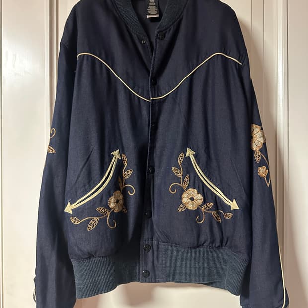 더블알엘 웨스턴 사틴 리버시블 자켓 xl