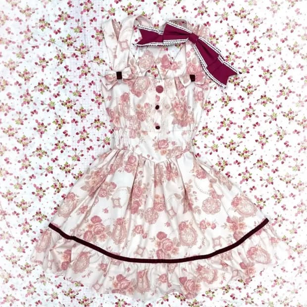 리즈리사 lizlisa 플라워리본원피스 히메카지갸루빈티지