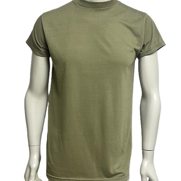 미군 카키색 라운드 반팔 티셔츠 (M) (8) (만원샵)