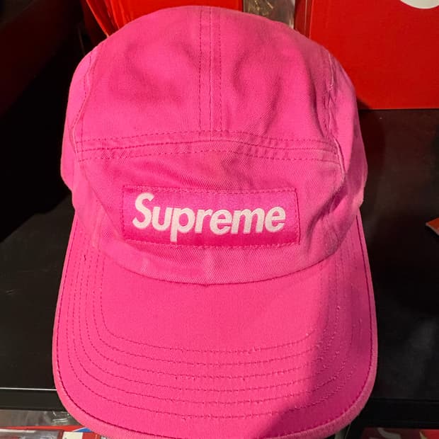 슈프림 워시드 치노 트윌 캠프캡 핑크 - 23SS