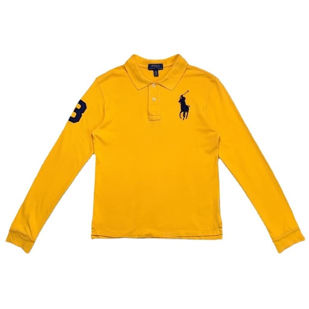 RALPH LAUREN BOYS 빅포니 카라 롱슬리브 옐로우 L/G