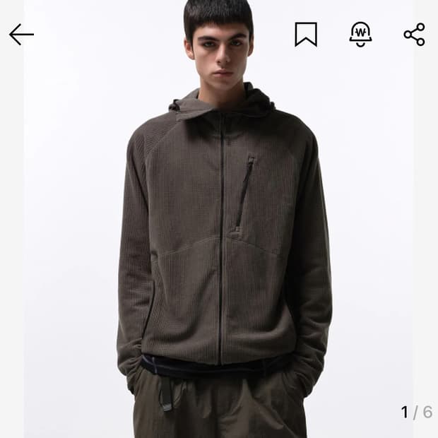 무신사스탠다드 시티레저 플리스 후드집업 머드그레이 M