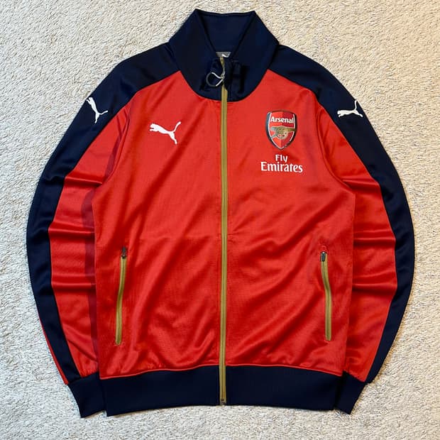 대장급) 푸마 PUMA 아스날 사이드라인 트랙탑 져지 레드