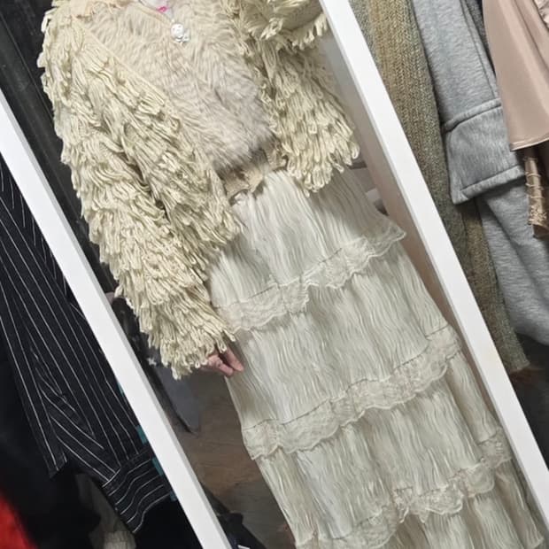 와이즈걸 빈티지 페어리 뽀글이가디건