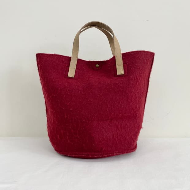 트위드밀 울 토트백