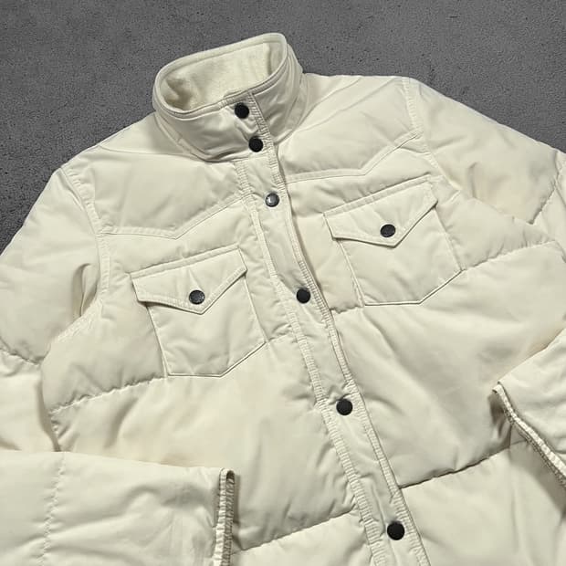폴로 아이보리 웨스턴 패딩 자켓
