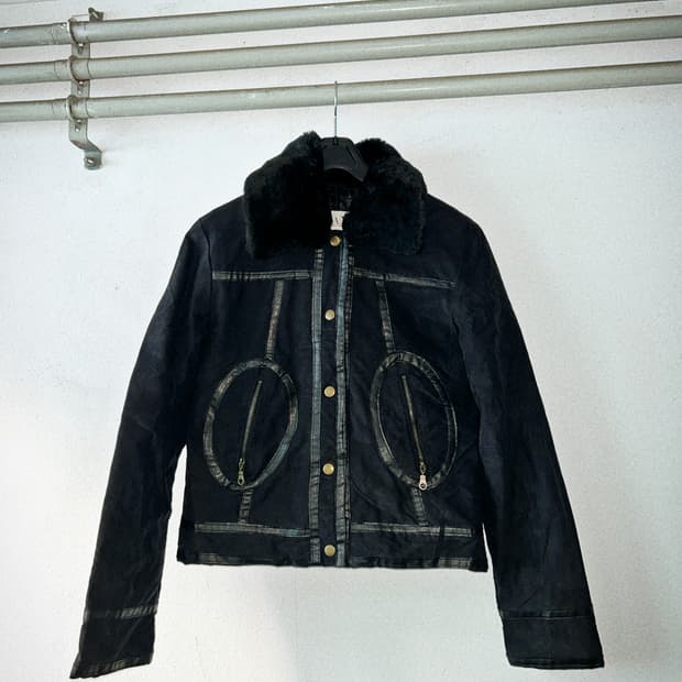 Armani Exchange 퍼 트러커 자켓