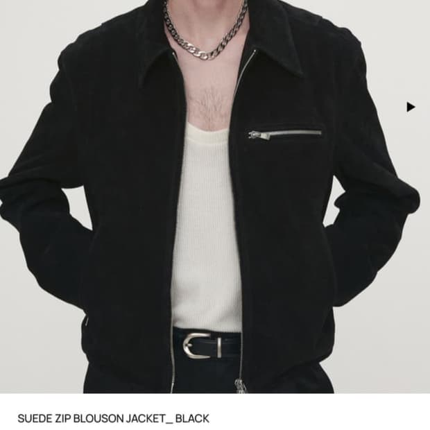 토니웩 스웨이드 집 블루종 블랙L