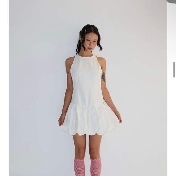 론론 펌킨 슬리브리스 원피스