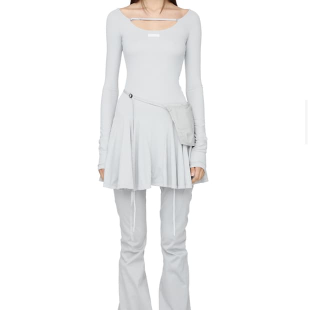 i:e Fluid Bootcut Pant  / Grey