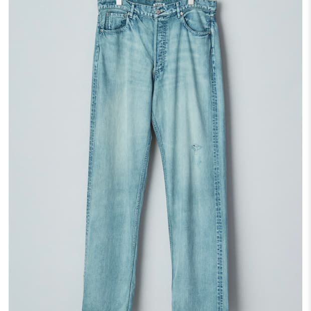 오라리 26ss 페이디드 셀비지 데님 플레어핏 30사이즈 새상품