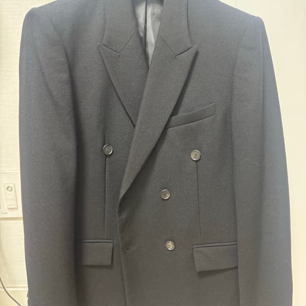 렉토 더블 브레스티드 버진울 자켓