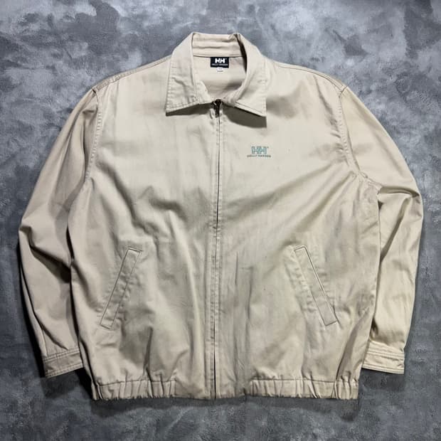 헬리한센 베이지 봄버자켓 