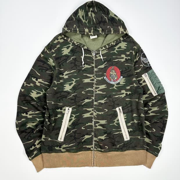 AVIREX 아비렉스 재팬 밀리터리 후드집업 XL