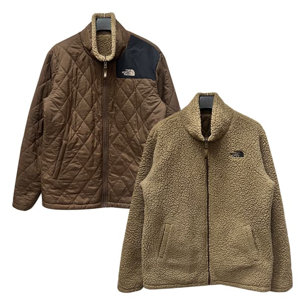 노스페이스 리버시블 퀼팅 플리스 자켓 XL