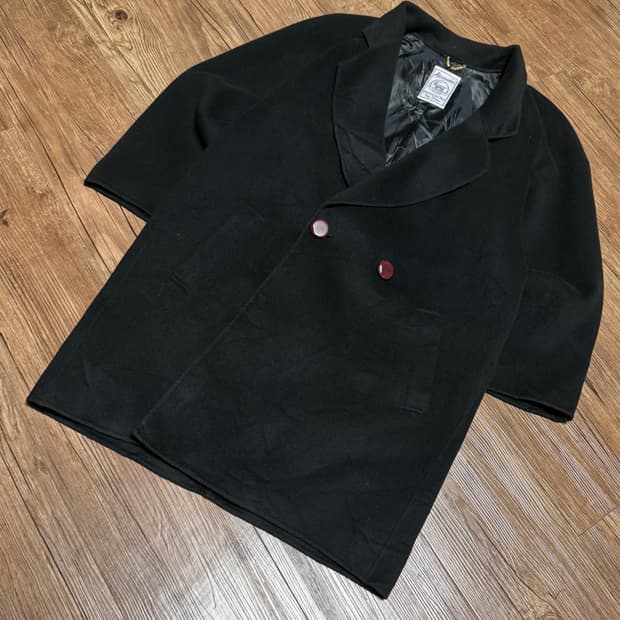 알렉산더 다크 그린 캐시미어 30% 혼방 울 코트